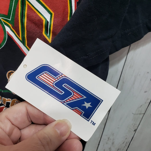 Vintage Deadstock NWT Stacy Stag Womens Purple Eyelet Button Up Shirt Size Large - Picture 8 of 9